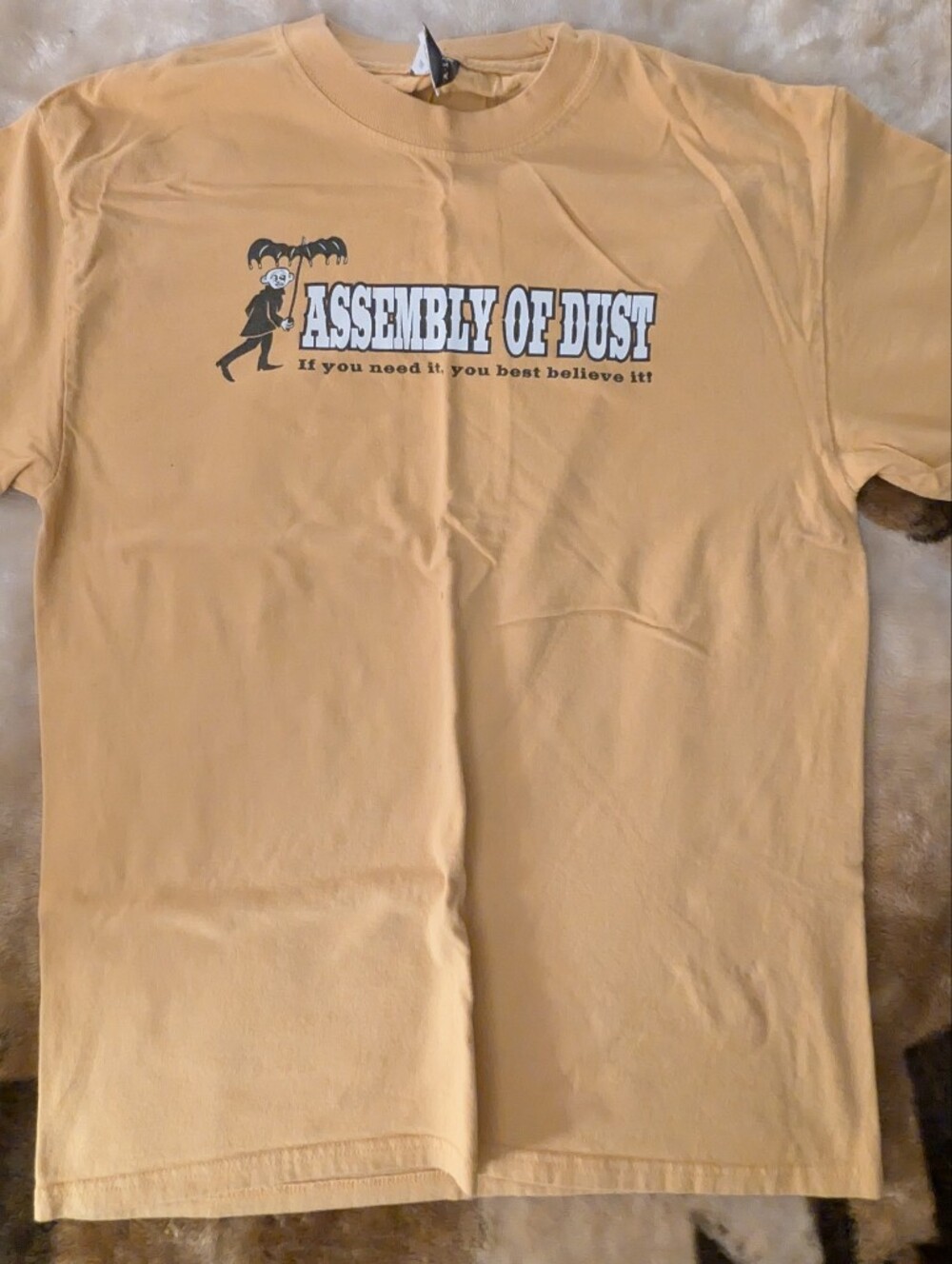 Vintage Assembly of Dust Graphic Tee - Light Mustard